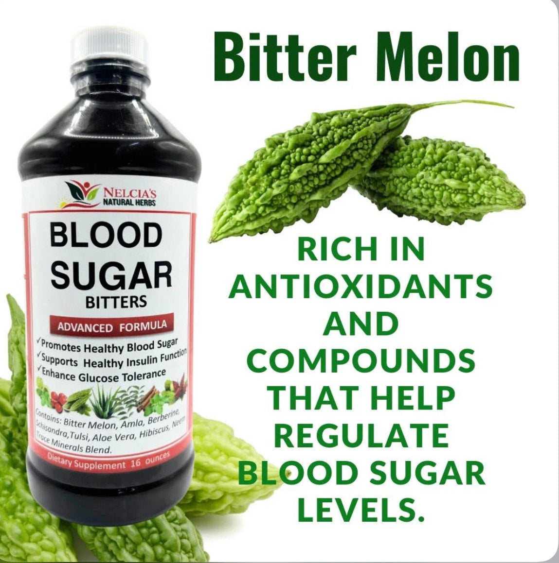 Blood Sugar Bitters Advanced Formula (16oz) Promotes Healthy Blood Sugar, Supports Healthy Insulin Function